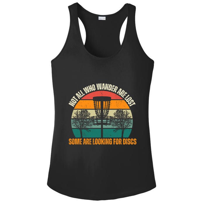 Not All Who Wander Are Lost Some Are Looking For Discs Ladies PosiCharge Competitor Racerback Tank