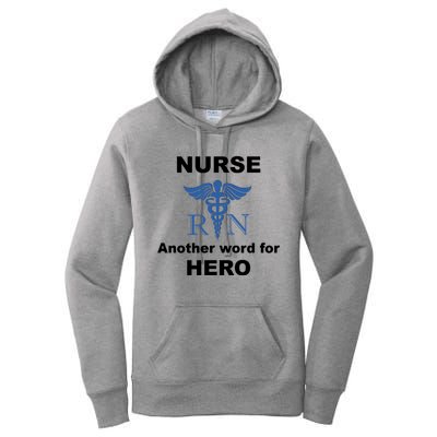 Nurse Another Word For Hero Inspirational Registered Nurses Gift Women's Pullover Hoodie