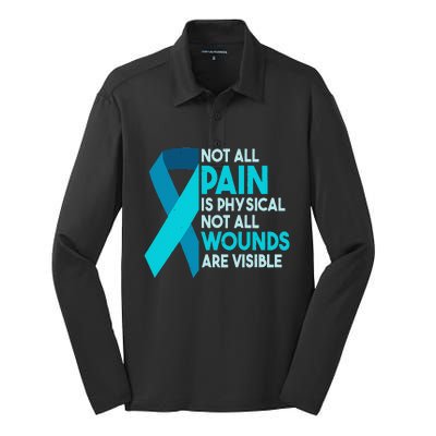 Not All Wounds Are Visible PTSD Warrior Silk Touch Performance Long Sleeve Polo