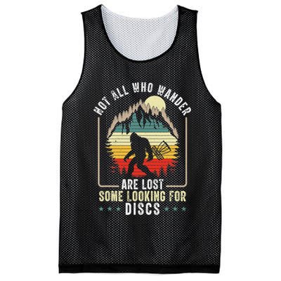 Not All Who Wander Are Lost Some Looking For Discs Bigfoot Mesh Reversible Basketball Jersey Tank