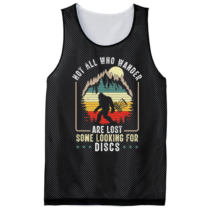 Not All Who Wander Are Lost Some Looking For Discs Bigfoot Mesh Reversible Basketball Jersey Tank