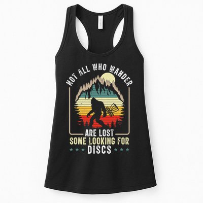 Not All Who Wander Are Lost Some Looking For Discs Bigfoot Womens Tank Top