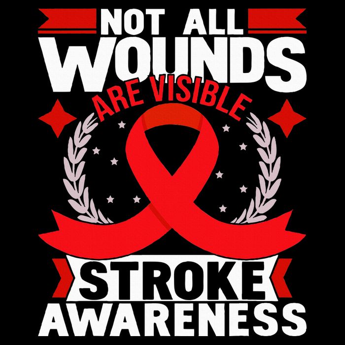 Not All Wounds Are Visible  Stroke Awareness Red Ribbon Baby Bodysuit