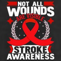 Not All Wounds Are Visible  Stroke Awareness Red Ribbon Hat