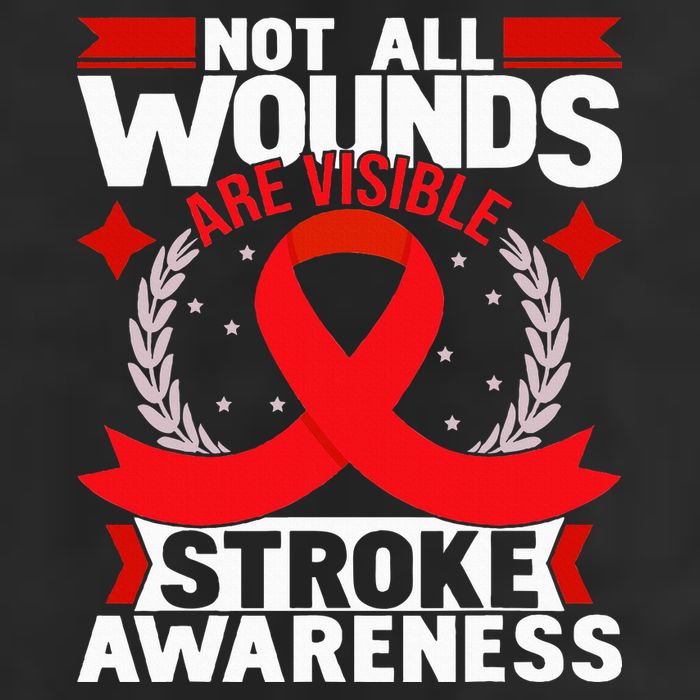 Not All Wounds Are Visible  Stroke Awareness Red Ribbon Hat