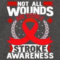 Not All Wounds Are Visible  Stroke Awareness Red Ribbon Vector Backpack