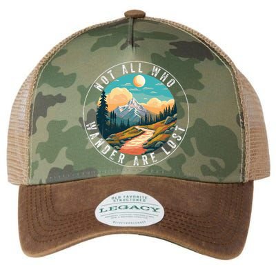 Not All Who Wander Are Lost Hiking Outdoorsy Nature Legacy Tie Dye Trucker Hat