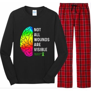 Not All Wounds Are Visible Mental Health Awareness Long Sleeve Pajama Set