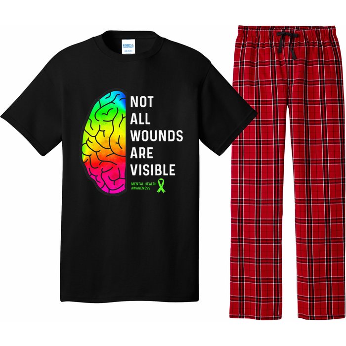 Not All Wounds Are Visible Mental Health Awareness Pajama Set