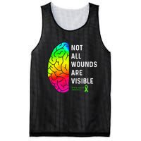 Not All Wounds Are Visible Mental Health Awareness Mesh Reversible Basketball Jersey Tank