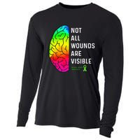 Not All Wounds Are Visible Mental Health Awareness Cooling Performance Long Sleeve Crew