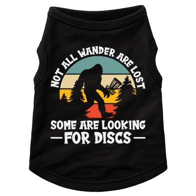 Not All Who Wander Are Lost Disc Golf Bigfoot Frisbee Player Doggie Tank