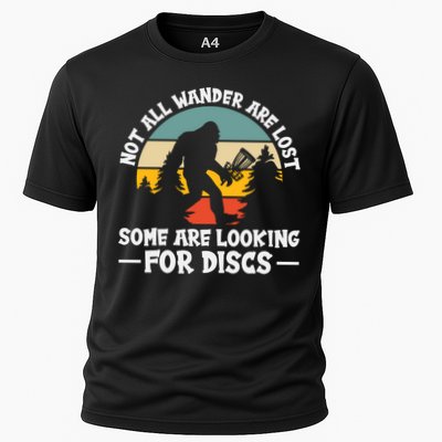 Not All Who Wander Are Lost Disc Golf Bigfoot Frisbee Player Performance Shirt