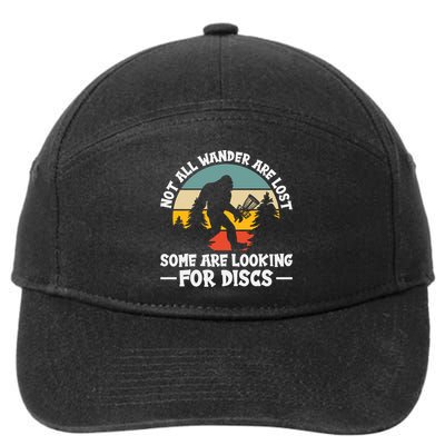 Not All Who Wander Are Lost Disc Golf Bigfoot Frisbee Player 7-Panel Snapback Hat