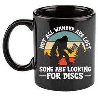 Not All Who Wander Are Lost Disc Golf Bigfoot Frisbee Player 11oz C Handle Ceramic Mug