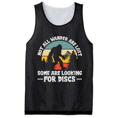 Not All Who Wander Are Lost Disc Golf Bigfoot Frisbee Player Mesh Reversible Basketball Jersey Tank