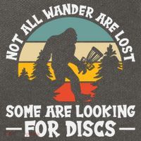 Not All Who Wander Are Lost Disc Golf Bigfoot Frisbee Player Cotton Canvas Backpack