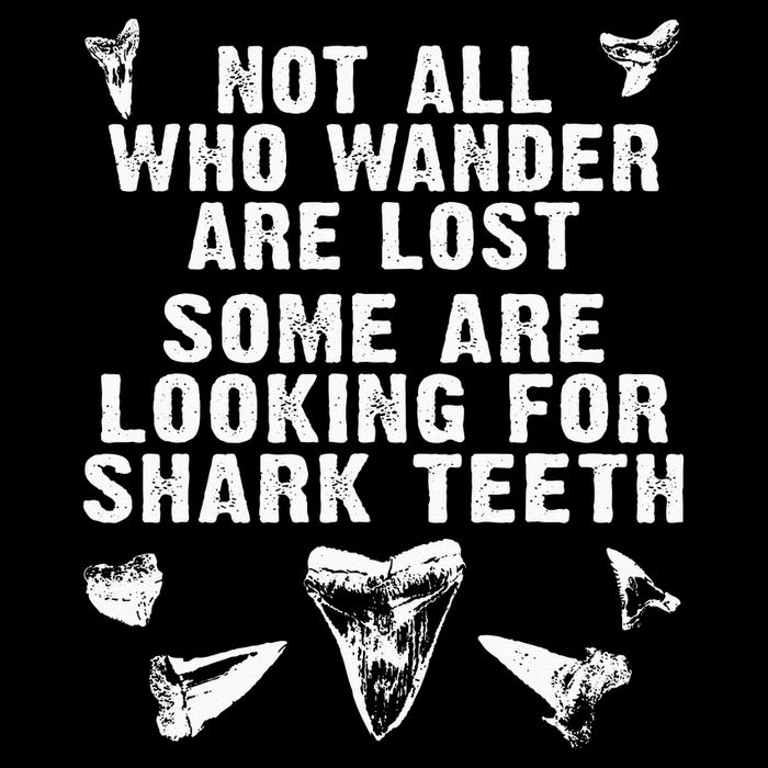 Not All Who Wander Are Lost Some Are Looking For Shark Teeth Mesh Reversible Basketball Jersey Tank