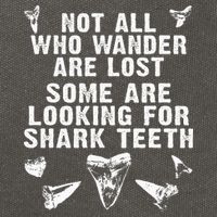 Not All Who Wander Are Lost Some Are Looking For Shark Teeth Cotton Canvas Backpack