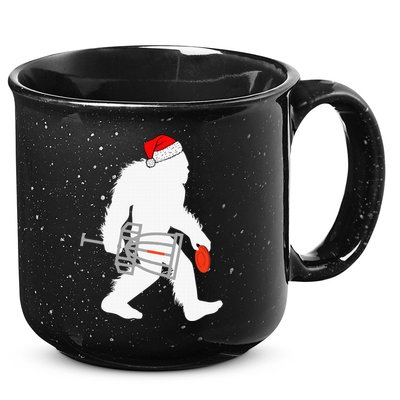 Not All Who Wander Are Lost Disc Golf Bigfoot Christmas 15oz Campfire Ceramic Mug