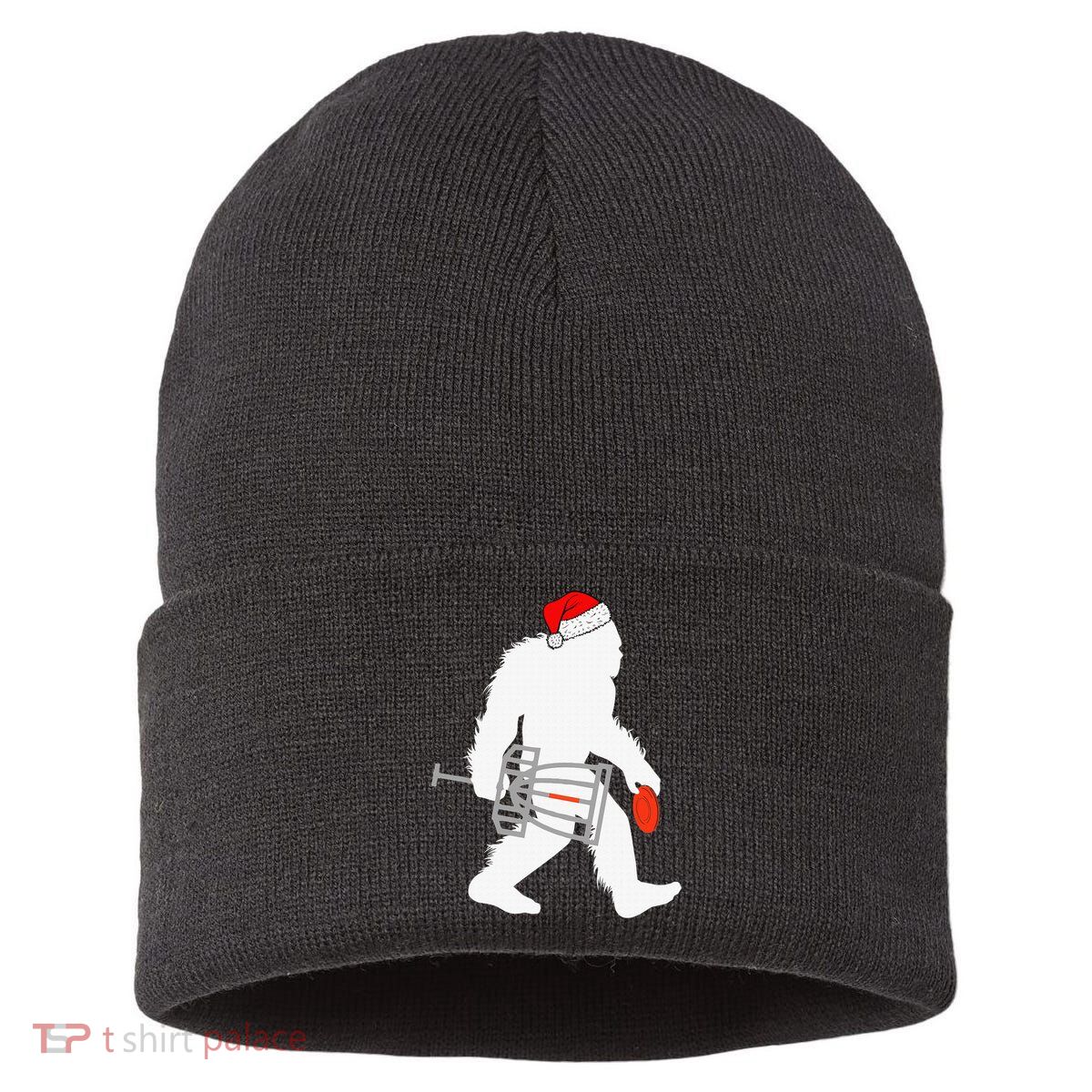 Not All Who Wander Are Lost Disc Golf Bigfoot Christmas Sustainable Knit Beanie