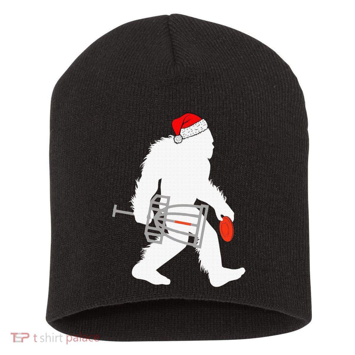 Not All Who Wander Are Lost Disc Golf Bigfoot Christmas Short Acrylic Beanie