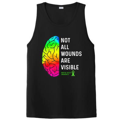 Not All Wounds Are Visible Mental Health Awareness PosiCharge Competitor Tank