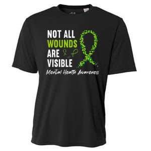 Not All Wounds Are Visible Mental Health Awareness Ribbon Cooling Performance Crew T-Shirt