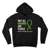 Not All Wounds Are Visible Mental Health Awareness Ribbon Hoodie