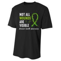 Not All Wounds Are Visible Mental Health Awareness Ribbon Performance Sprint T-Shirt