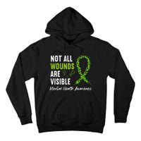 Not All Wounds Are Visible Mental Health Awareness Ribbon Tall Hoodie