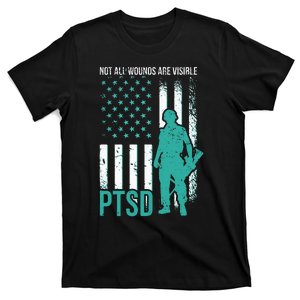 Not All Wounds Are Visible PTSD Awareness T-Shirt