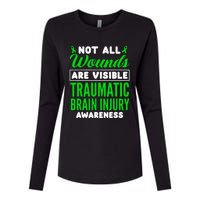 Not All Wounds Are Visible Traumatic Brain Injury Awareness Womens Cotton Relaxed Long Sleeve T-Shirt