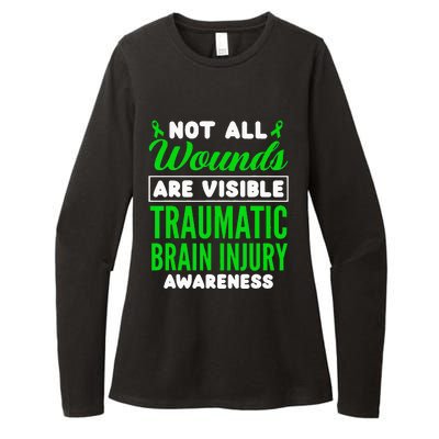 Not All Wounds Are Visible Traumatic Brain Injury Awareness Womens CVC Long Sleeve Shirt