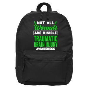 Not All Wounds Are Visible Traumatic Brain Injury Awareness 16 in Basic Backpack