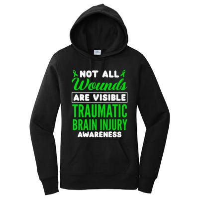 Not All Wounds Are Visible Traumatic Brain Injury Awareness Women's Pullover Hoodie