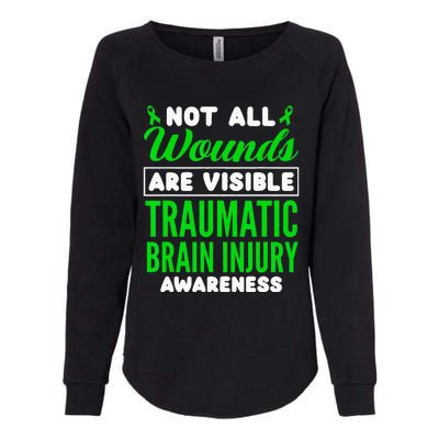 Not All Wounds Are Visible Traumatic Brain Injury Awareness Womens California Wash Sweatshirt