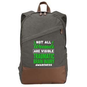 Not All Wounds Are Visible Traumatic Brain Injury Awareness Cotton Canvas Backpack