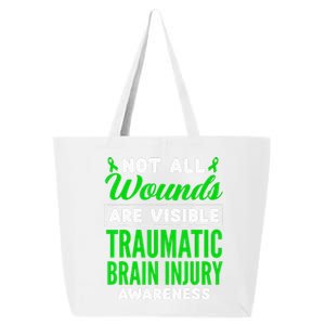 Not All Wounds Are Visible Traumatic Brain Injury Awareness 25L Jumbo Tote