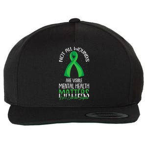 Not All Wounds Are Visible Mental Health Awareness Wool Snapback Cap