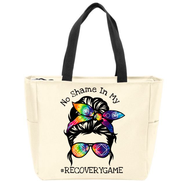 Narcotics Anonymous Womens Sobriety Gifts AA NA Zip Tote Bag