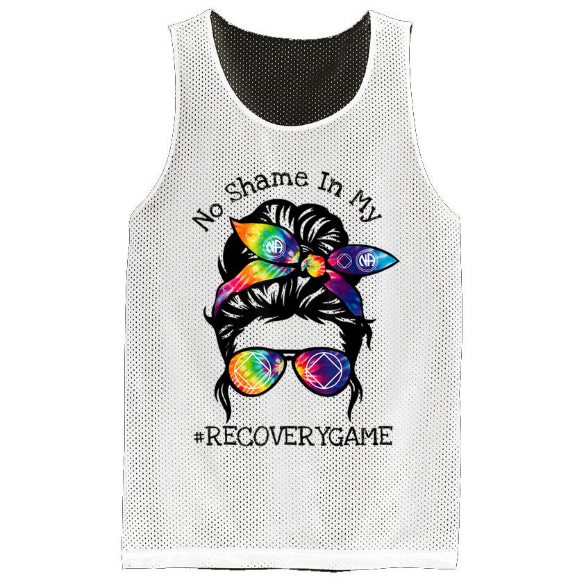 Narcotics Anonymous Womens Sobriety Gifts AA NA Mesh Reversible Basketball Jersey Tank