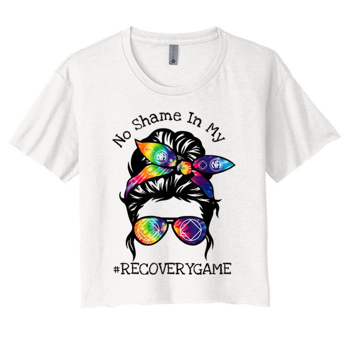 Narcotics Anonymous Womens Sobriety Gifts AA NA Women's Crop Top Tee