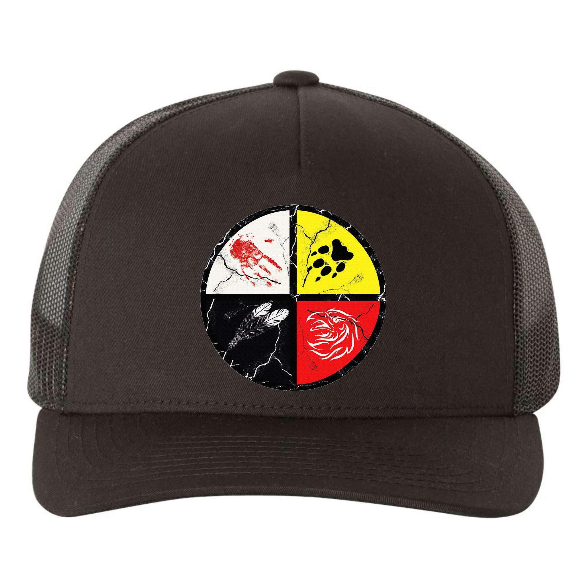 Native American Words Of The Medicine Wheel 1 Yupoong Adult 5-Panel Trucker Hat