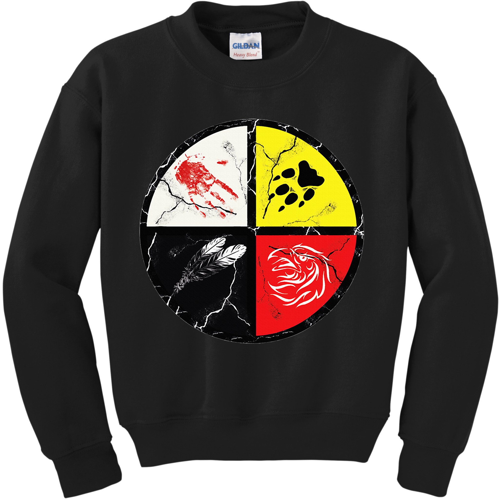 Native American Words Of The Medicine Wheel 1 Kids Sweatshirt