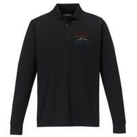 Not All Who Wander Are Lost Some Are Looking Performance Long Sleeve Polo