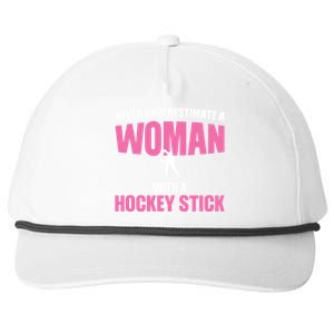 Never A With A Hockey Stick Hockey Stick Meaningful Gift Snapback Five-Panel Rope Hat