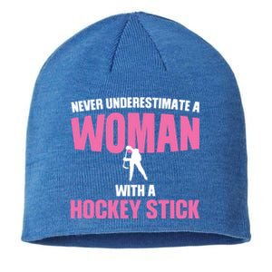 Never A With A Hockey Stick Hockey Stick Meaningful Gift Sustainable Beanie