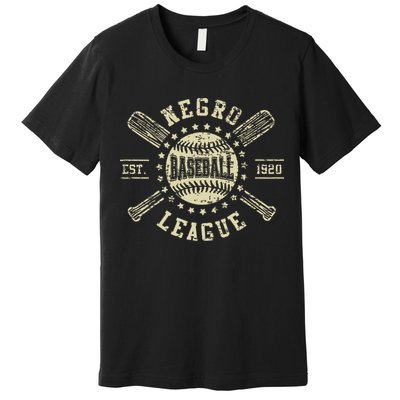 Negro Baseball 1920 League Vintage Premium T-Shirt