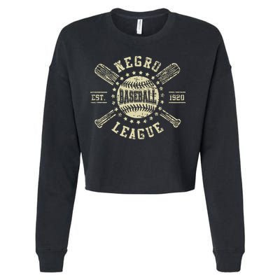 Negro Baseball 1920 League Vintage Cropped Pullover Crew
